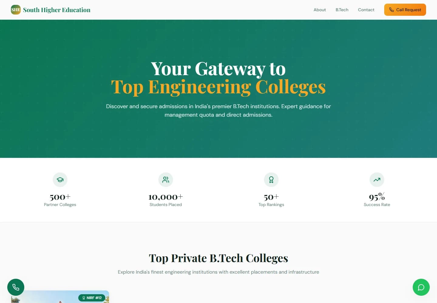 South Higher Education public website